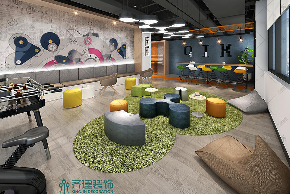 上?？靷}智能科技辦公文娛室裝修設計效果圖